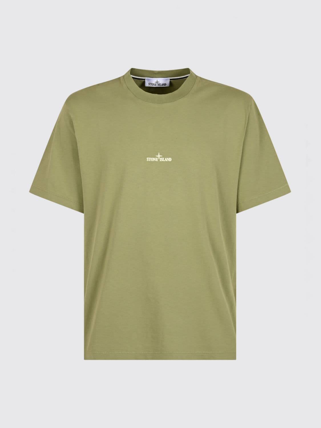 Stone Island Organic Cotton Crewneck T-Shirt with 'Desert' Print