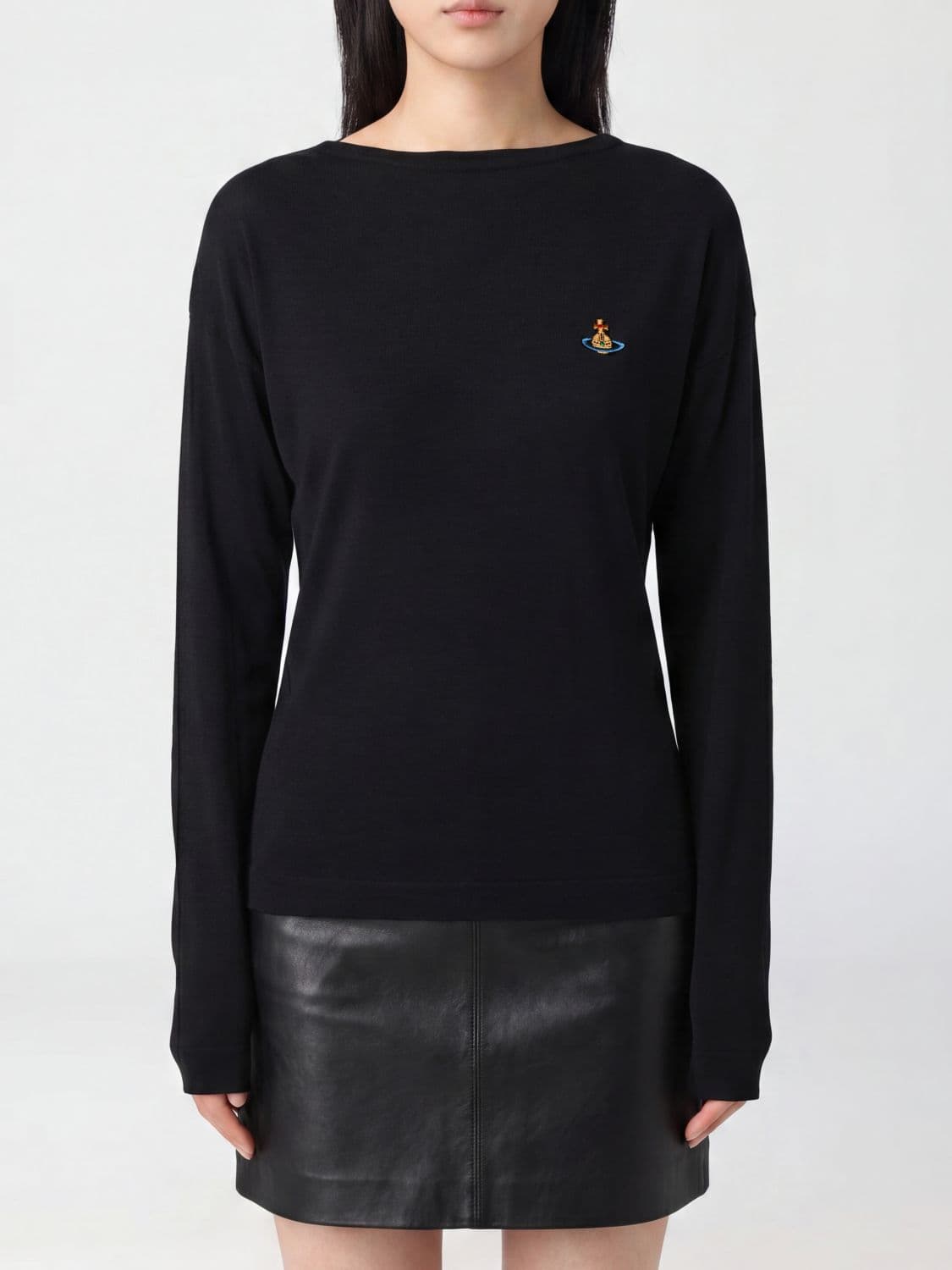 Vivienne Westwood Slim Fit Stretch-Viscose T-Shirt with Embroidered Orb Logo