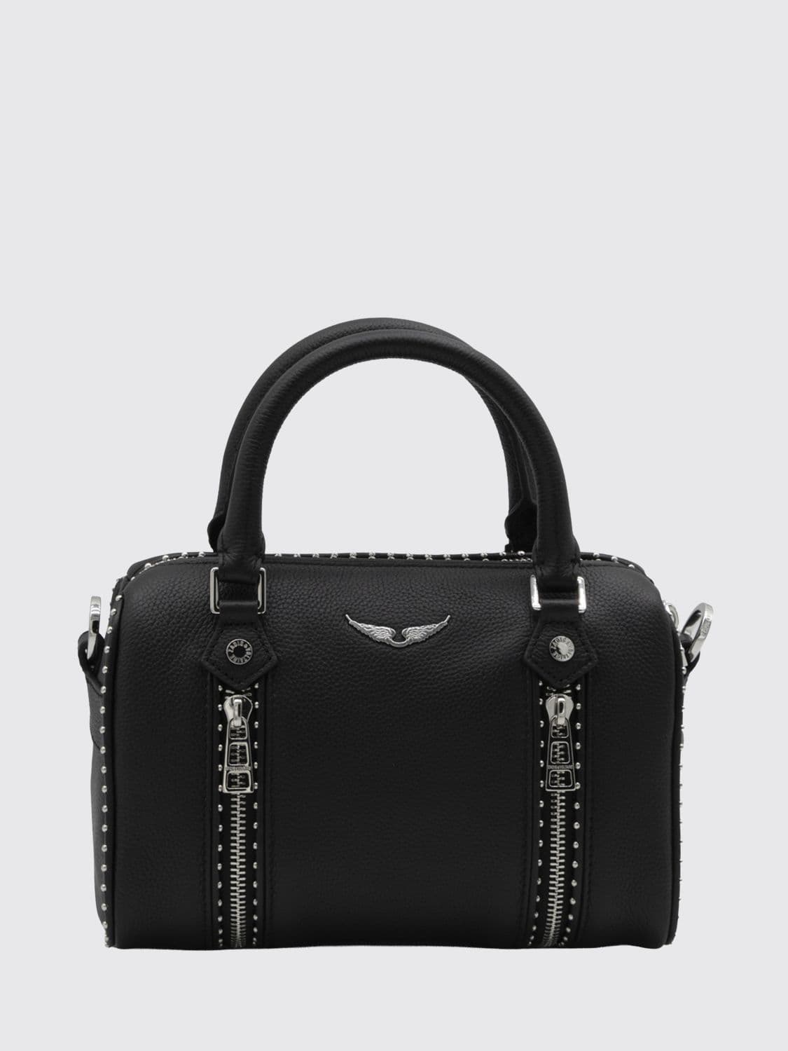 Zadig & Voltaire Sunny Studded Grained Calf Leather Mini Boston Bag