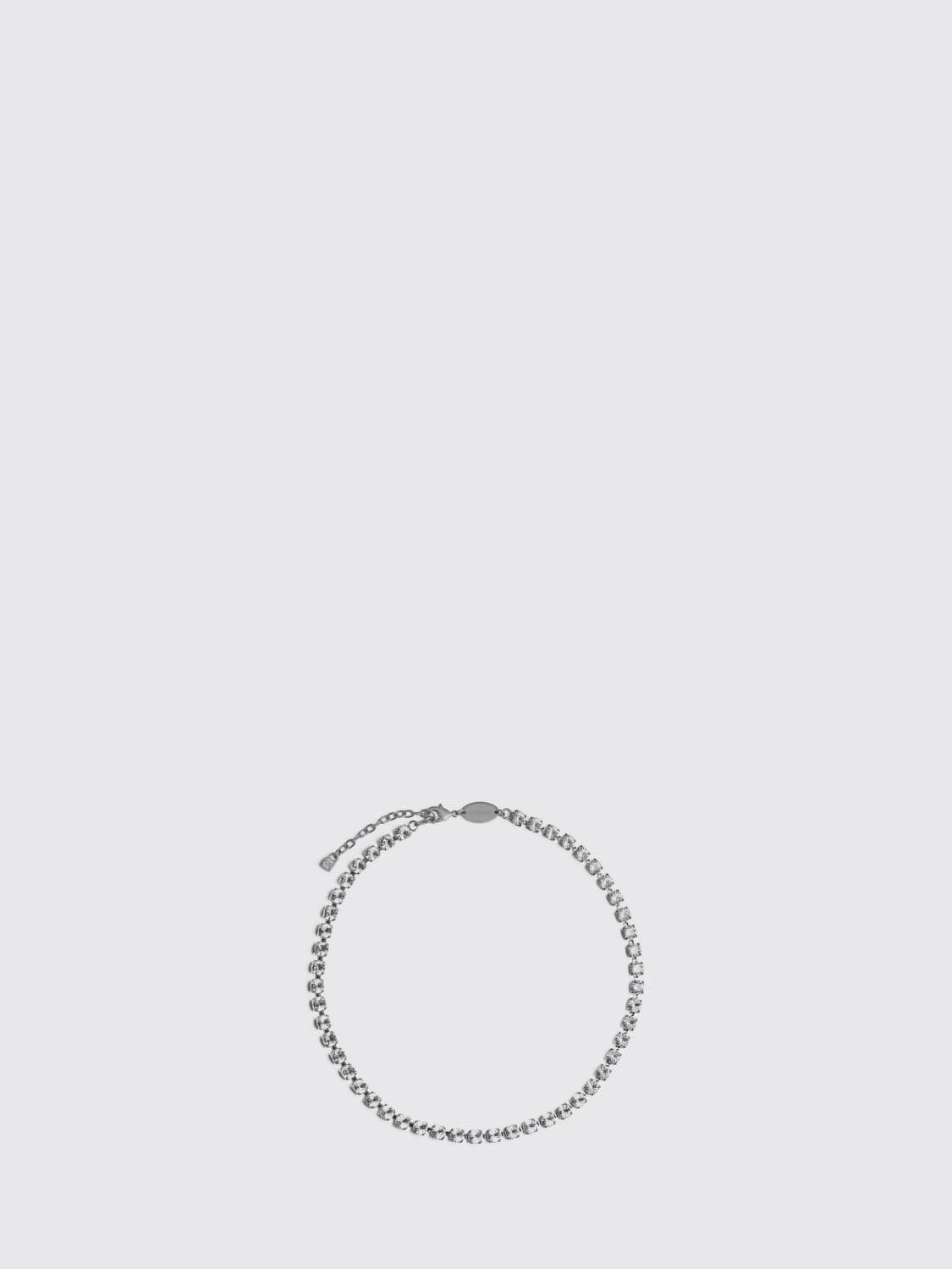 Dsquared2 D2 Silver-Tone Metal Choker Necklace with Set Rhinestones
