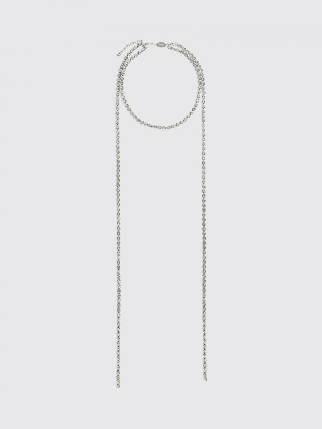 Dsquared2 City Nights Chrome-Plated Brass Necklace with Crystals · OS
