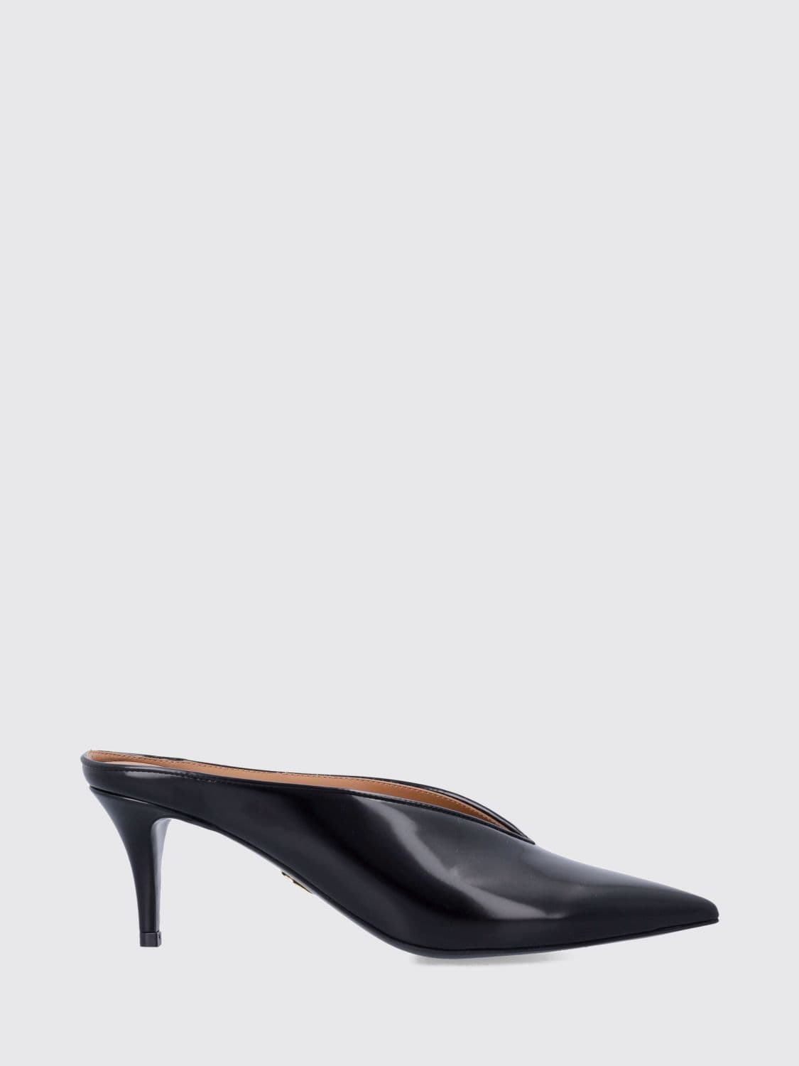 Stella Mccartney Faux Leather Mules with Almond Toe and Stiletto Heel
