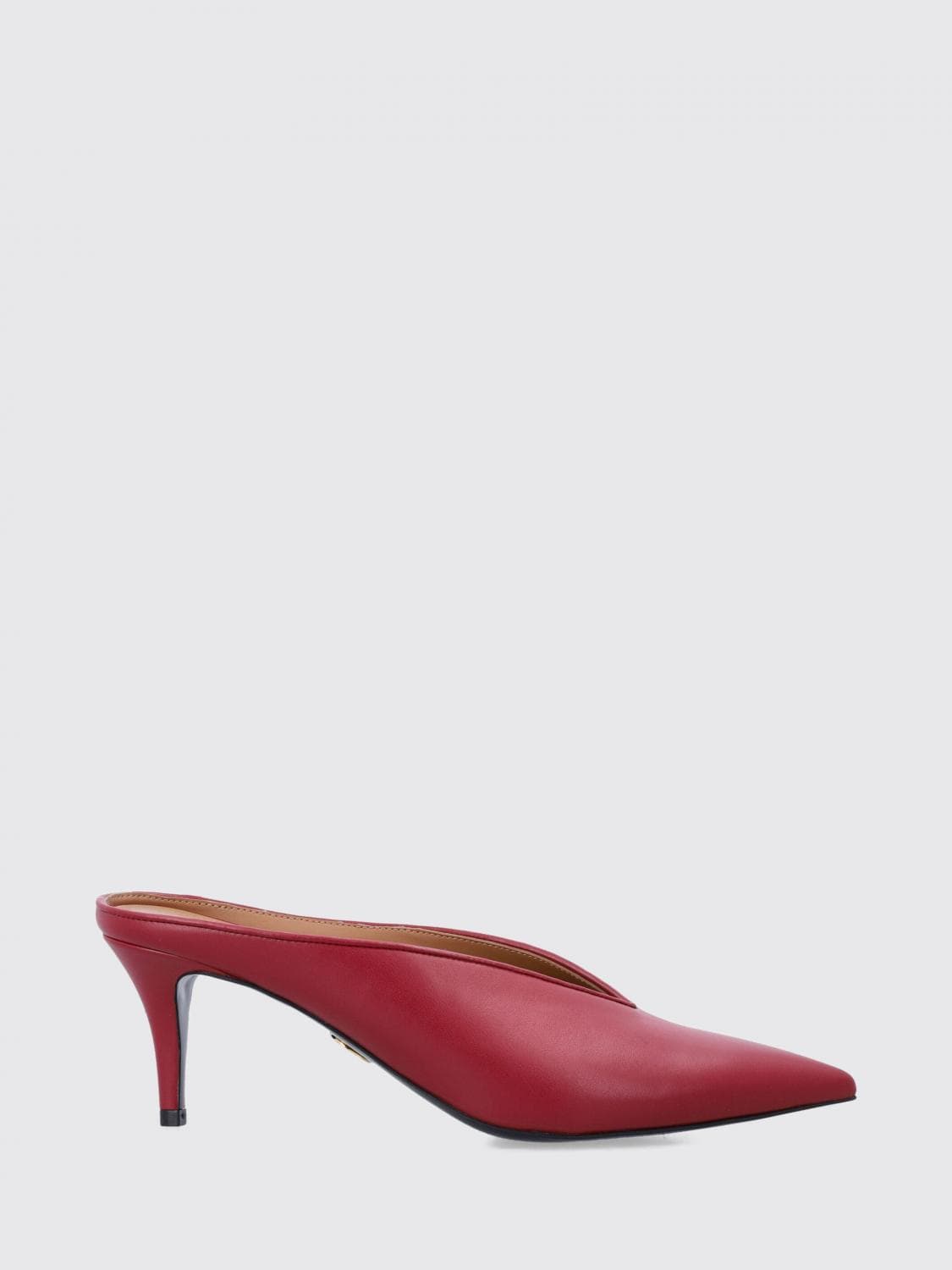 Stella Mccartney Faux Leather Mules with Almond Toe and Stiletto Heel