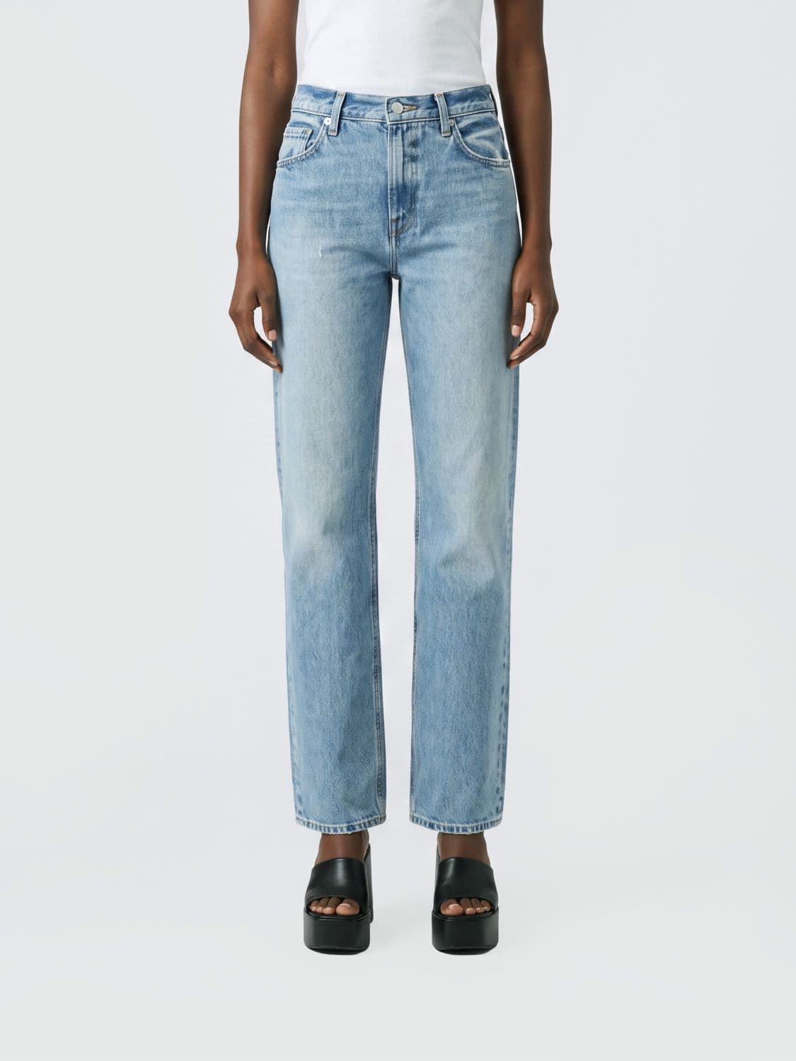Haikure Lisa High-Waist Straight Jeans in Cotton Denim with Five Pockets