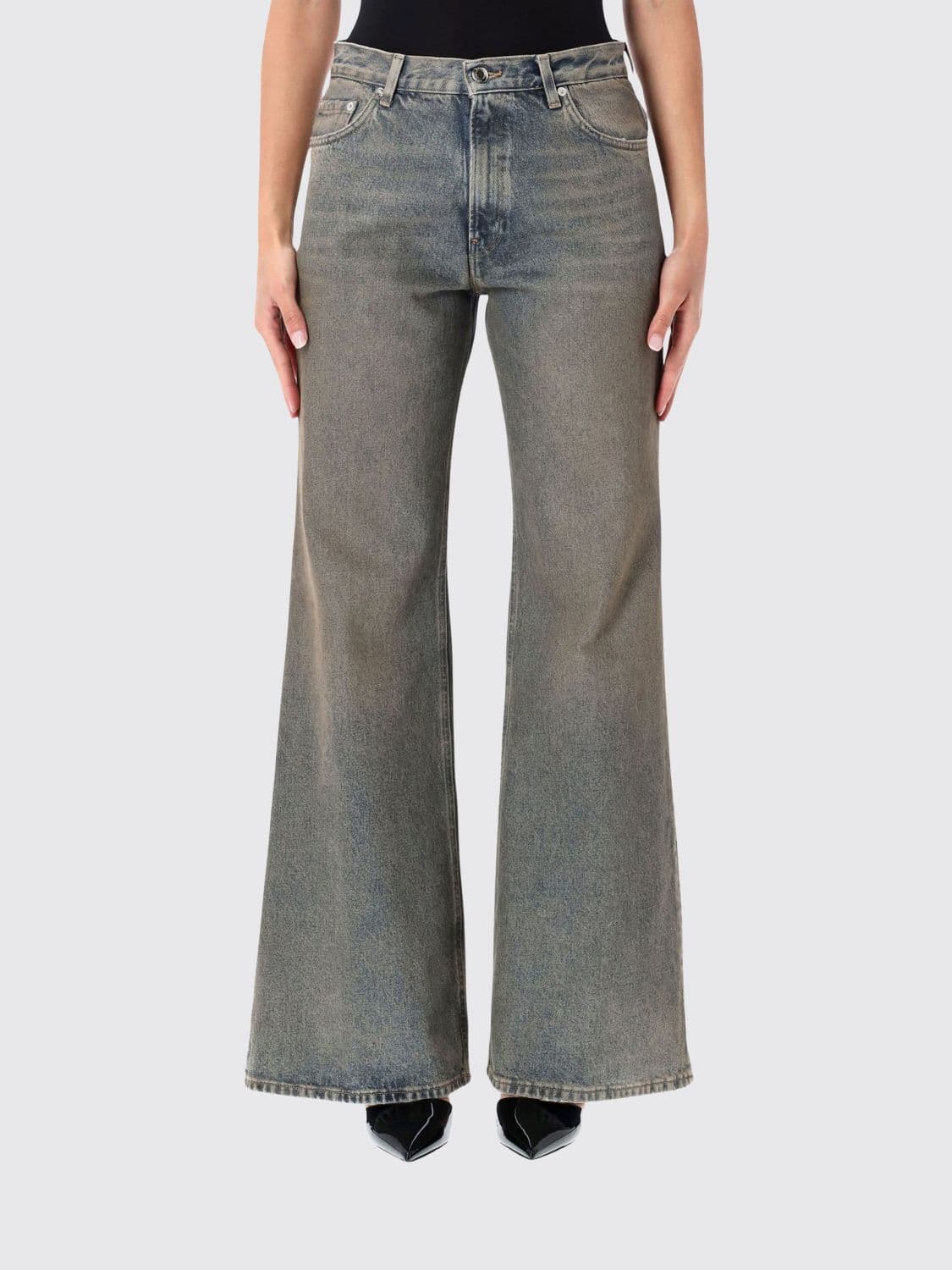 Haikure Clara Mid-Rise Flare Jeans in a Five-Pocket Denim Style