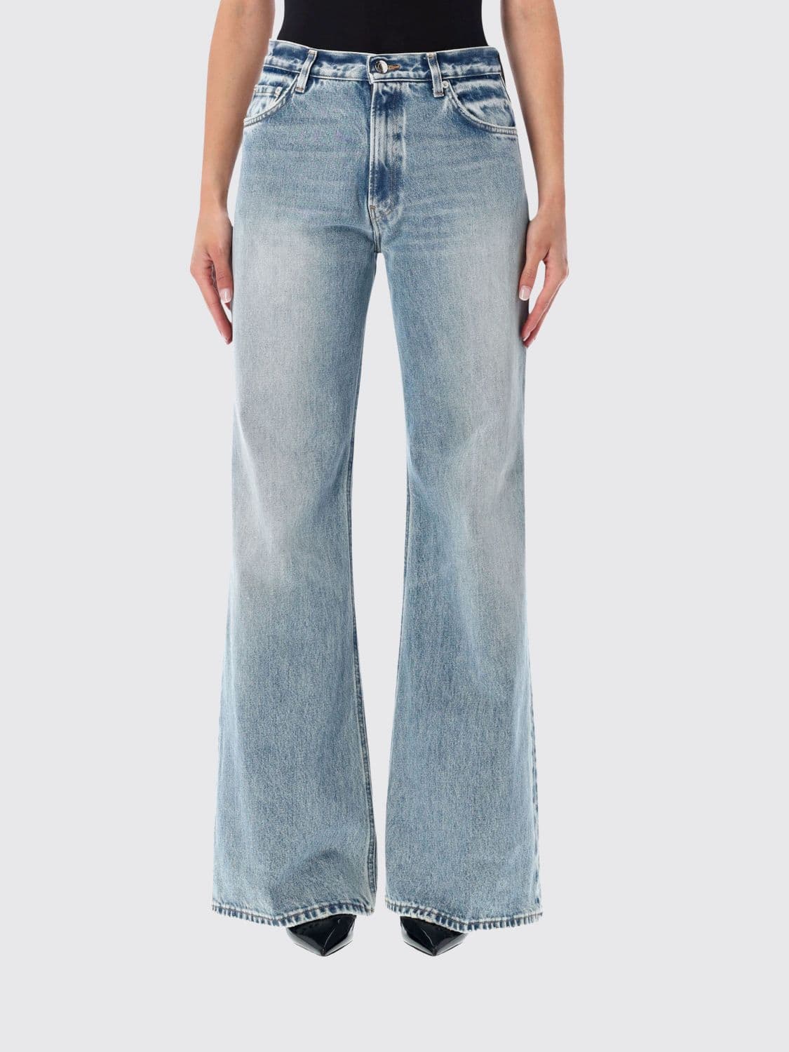 Haikure Clara Mid-Rise Flare Jeans in a Five-Pocket Denim Style