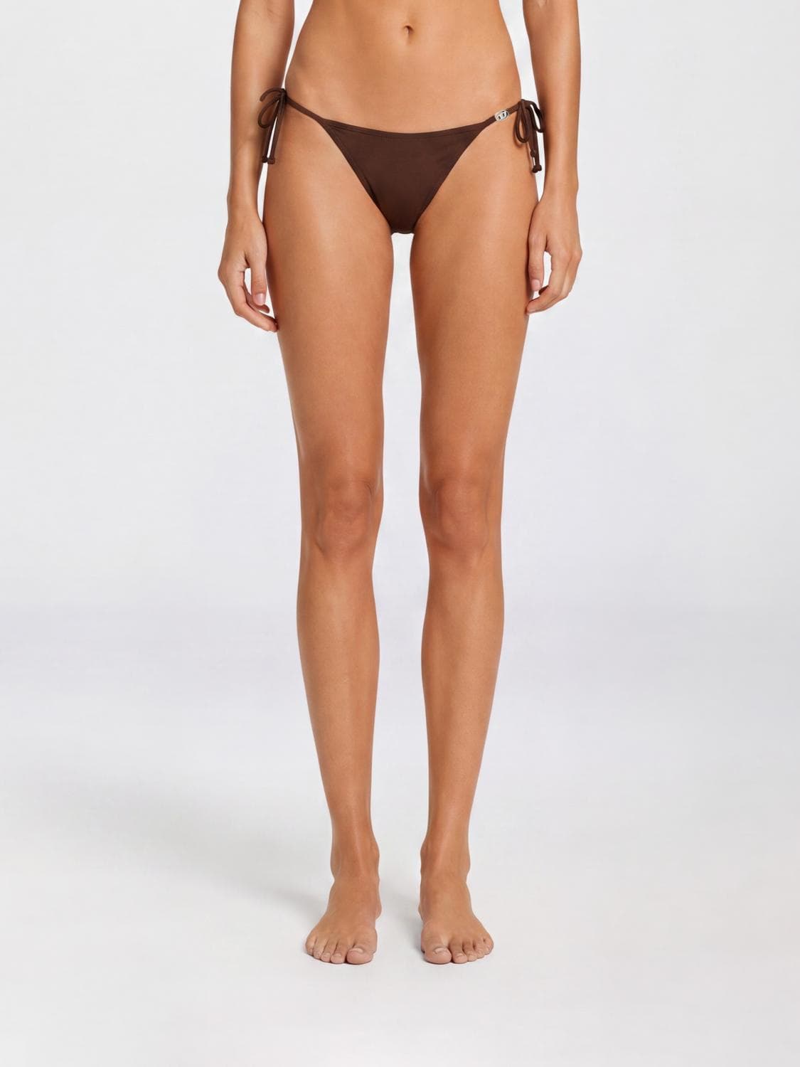 Diesel Slim Fit Polyamide Bikini Bottoms with Adjustable Side Ties