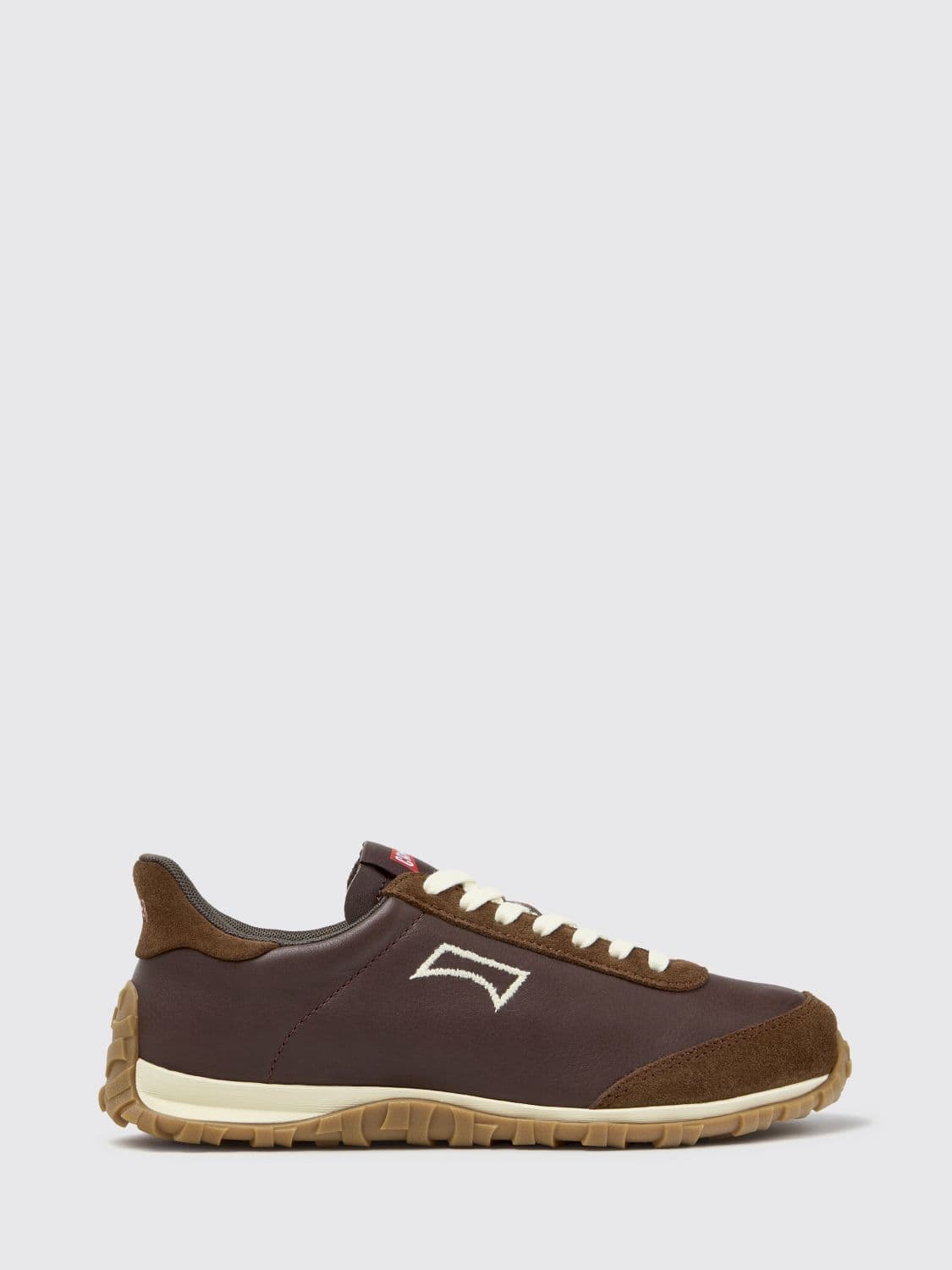Camper Drift Walk Leather and Suede Sneakers with Embroidered Logo