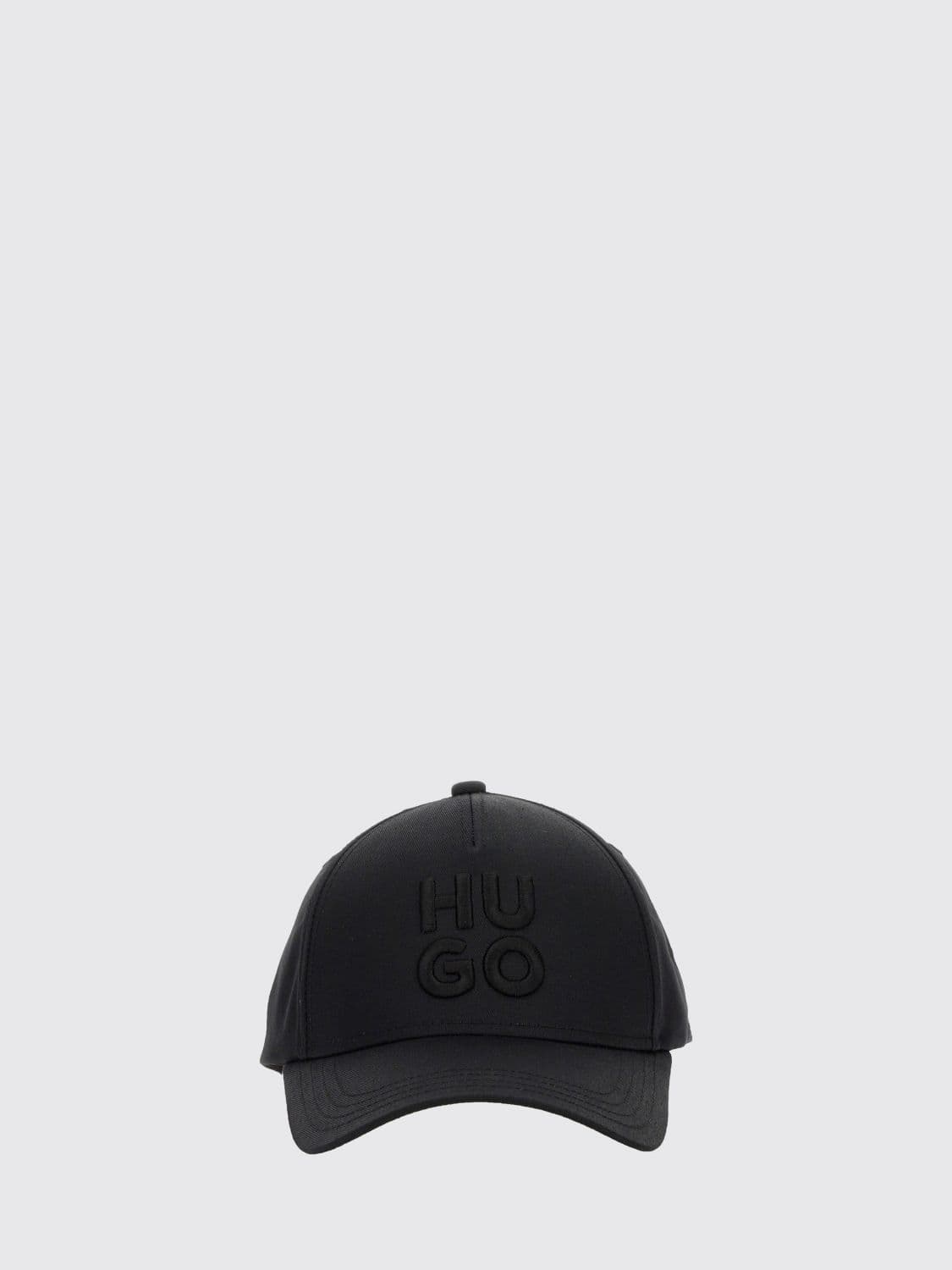 Hugo Cotton Baseball Cap with Rigid Visor and Tone-on-Tone Embroidered Logo