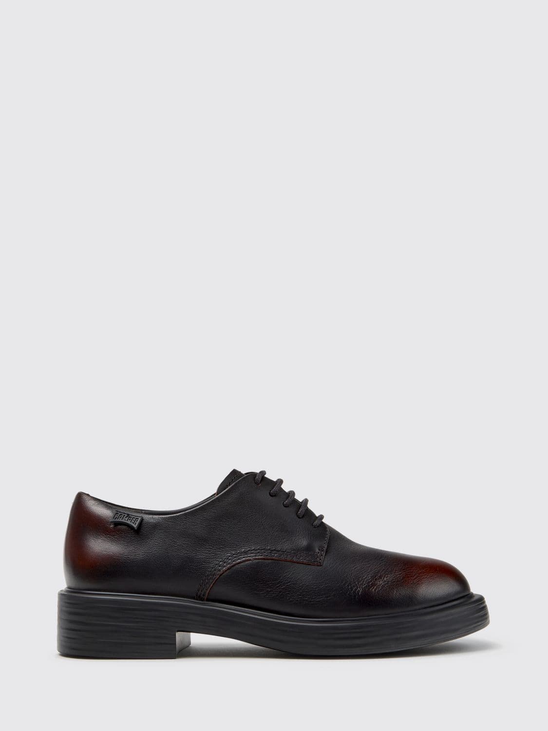 Camper Dean Bicolour Abstract Print Leather Lace-Up Shoes
