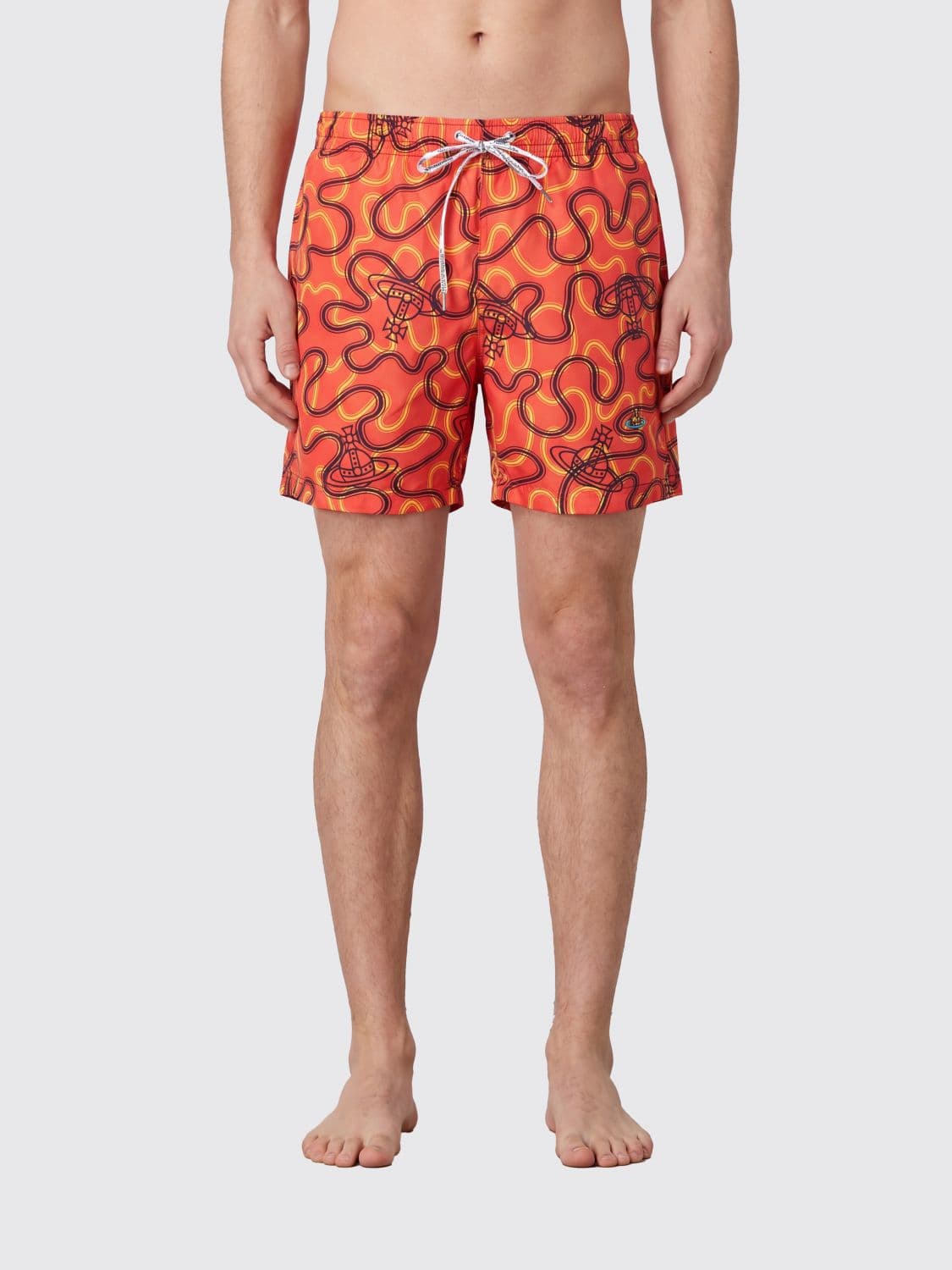 Vivienne Westwood Orb Monogram Polyamide Swimming Trunks with Elasticated Waist