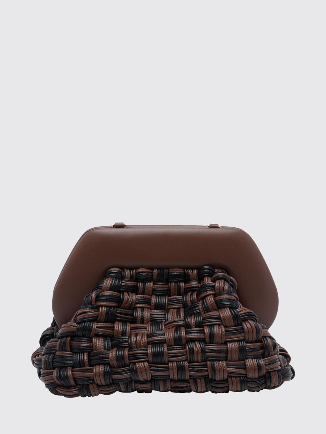 Themoirè Bios Bicolour Woven Vegan Leather Clutch with Magnetic Closure