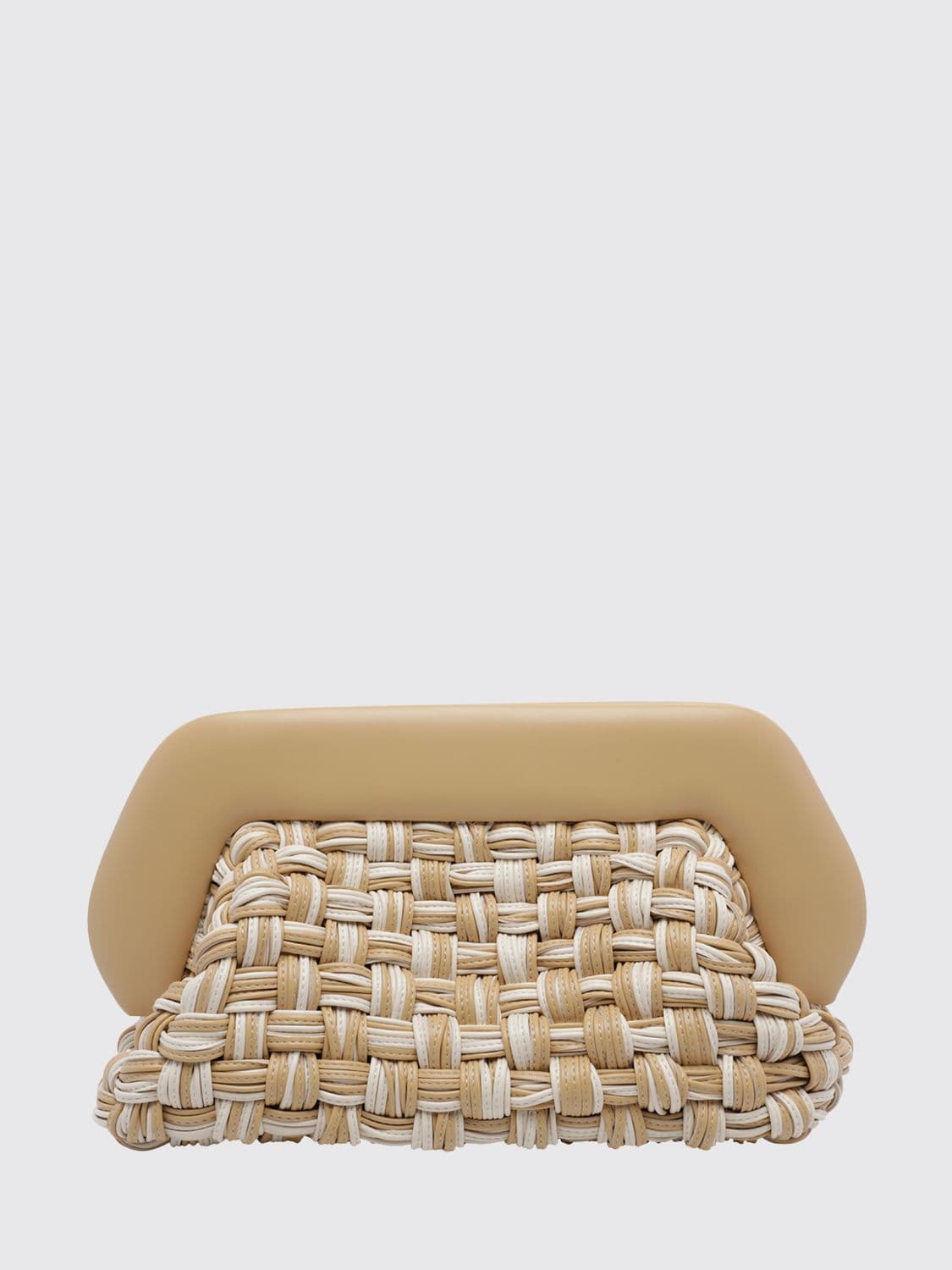 Themoirè Bios Woven Vegan Leather Clutch with Removable and Adjustable Strap · OS