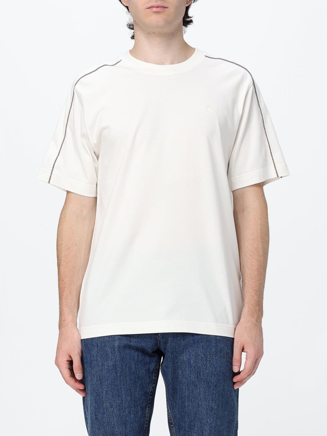Burberry Short-Sleeved Pure Cotton T-Shirt with Crew Neck