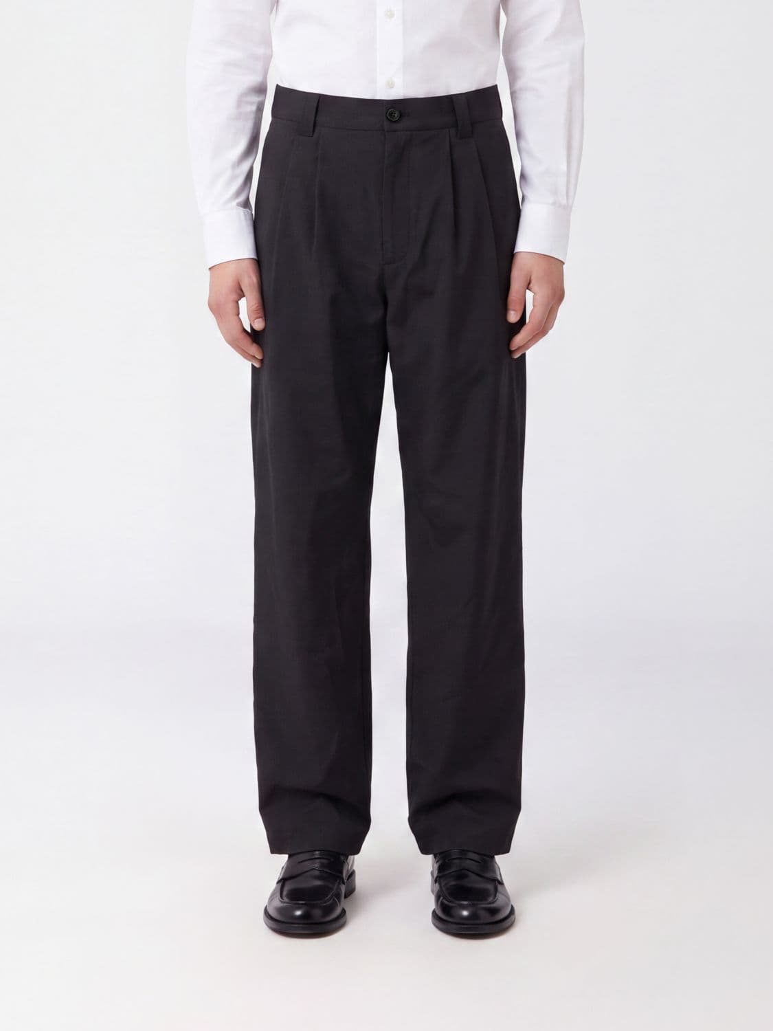 A.p.c. A. P.C. Ricky Wide-Leg Cotton Trousers with Pleats
