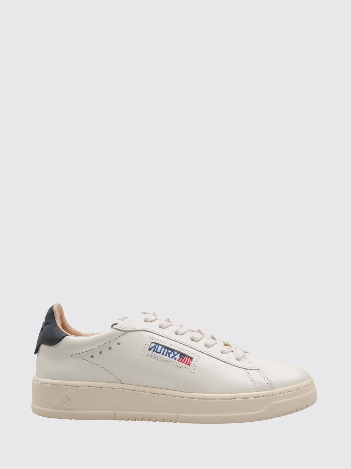 Autry Dallas Low Bicolor Smooth Calfskin Sneakers with Logo