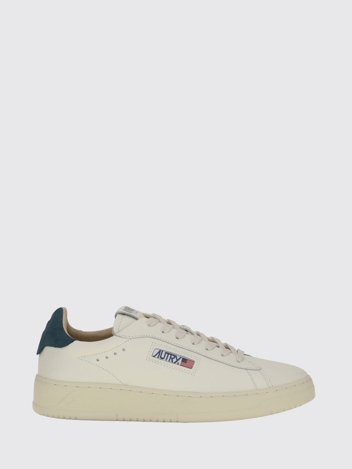 Autry Dallas Low Bicolor Smooth Calfskin Sneakers with Logo