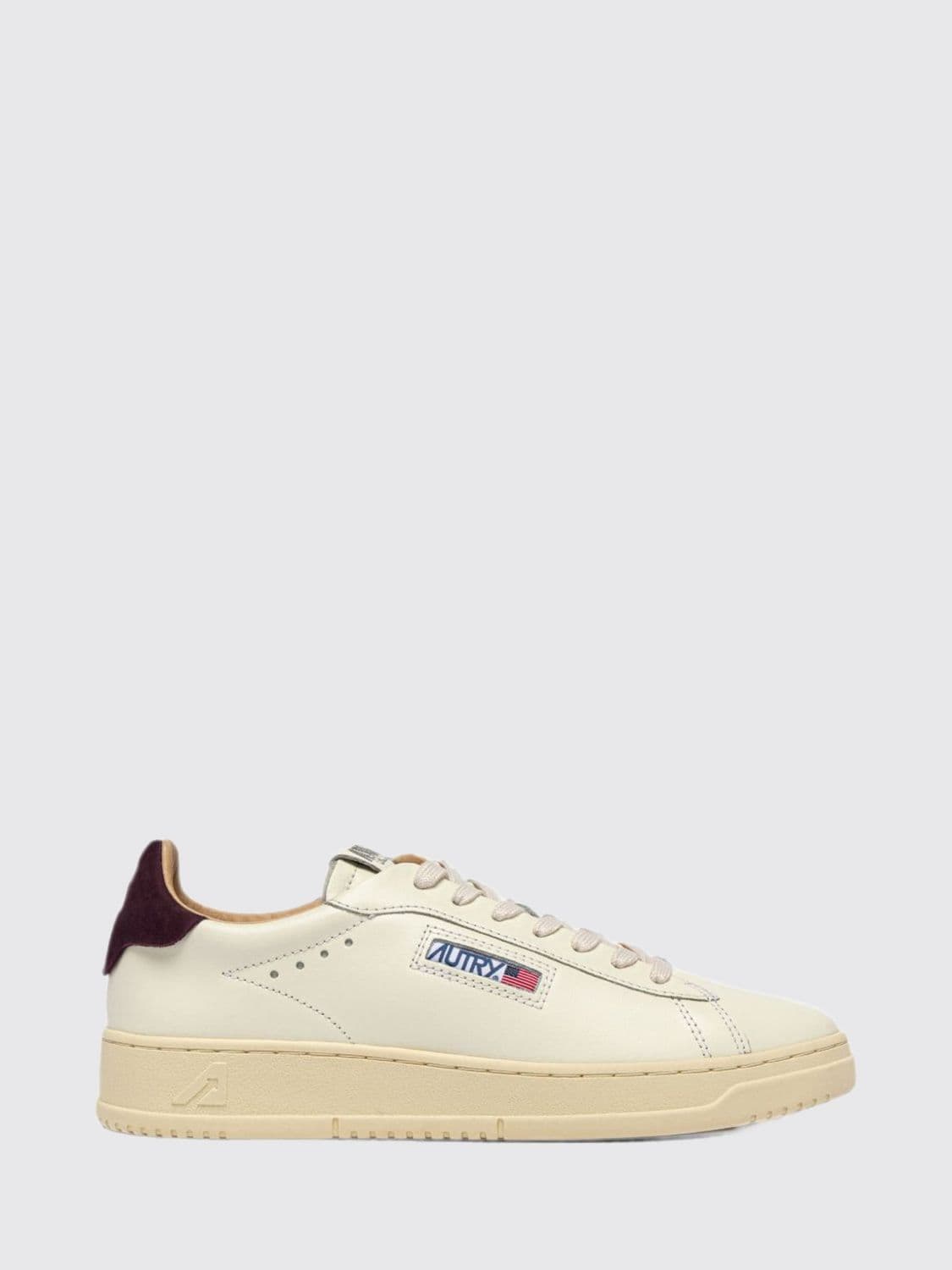 Autry Dallas Low Bicolor Smooth Calfskin Sneakers with Logo