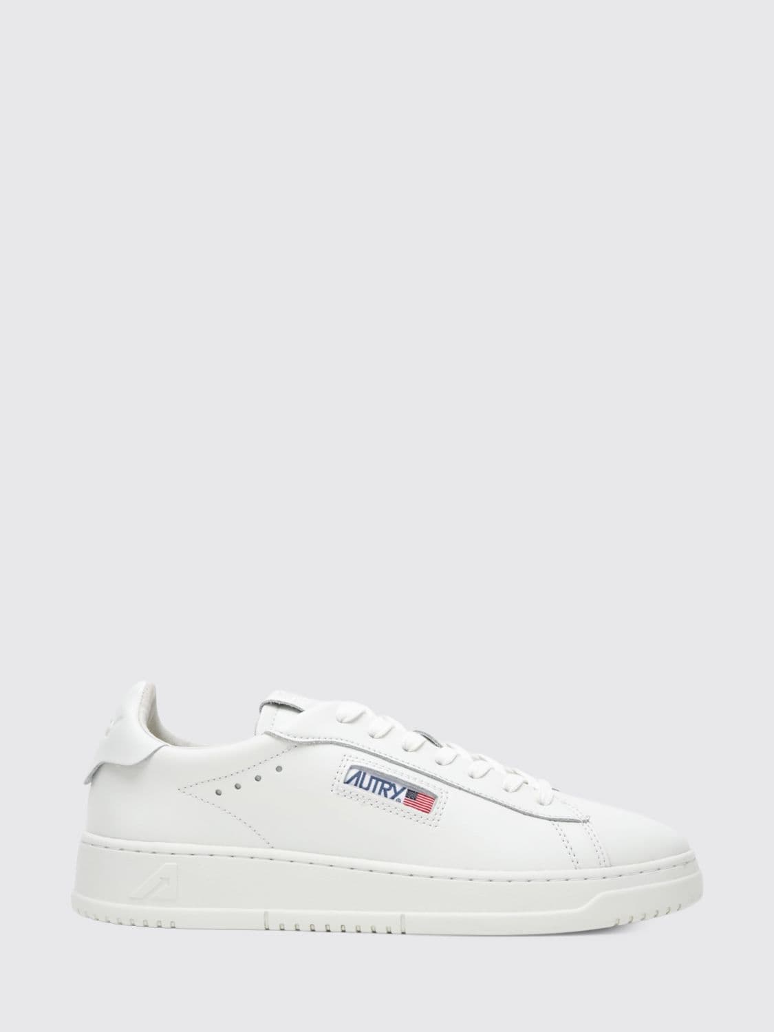 Autry Dallas Low Bicolor Smooth Calfskin Sneakers with Logo