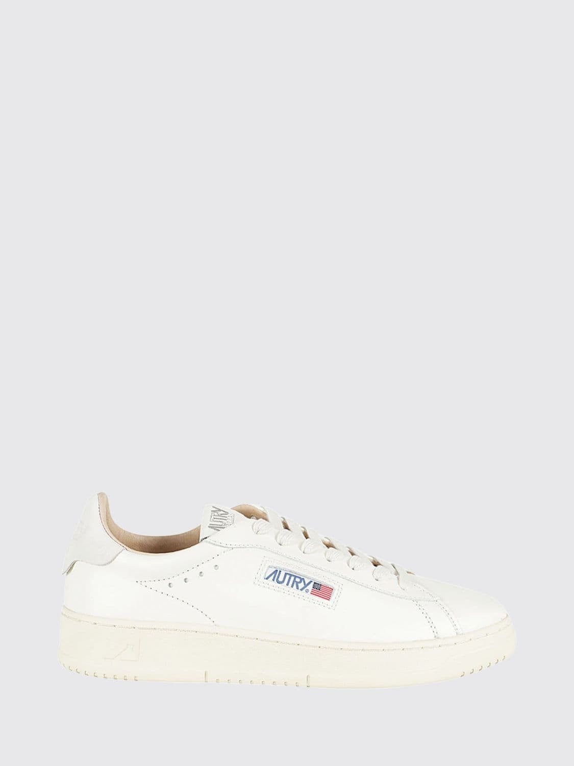 Autry Dallas Low Bicolor Smooth Calfskin Sneakers with Logo