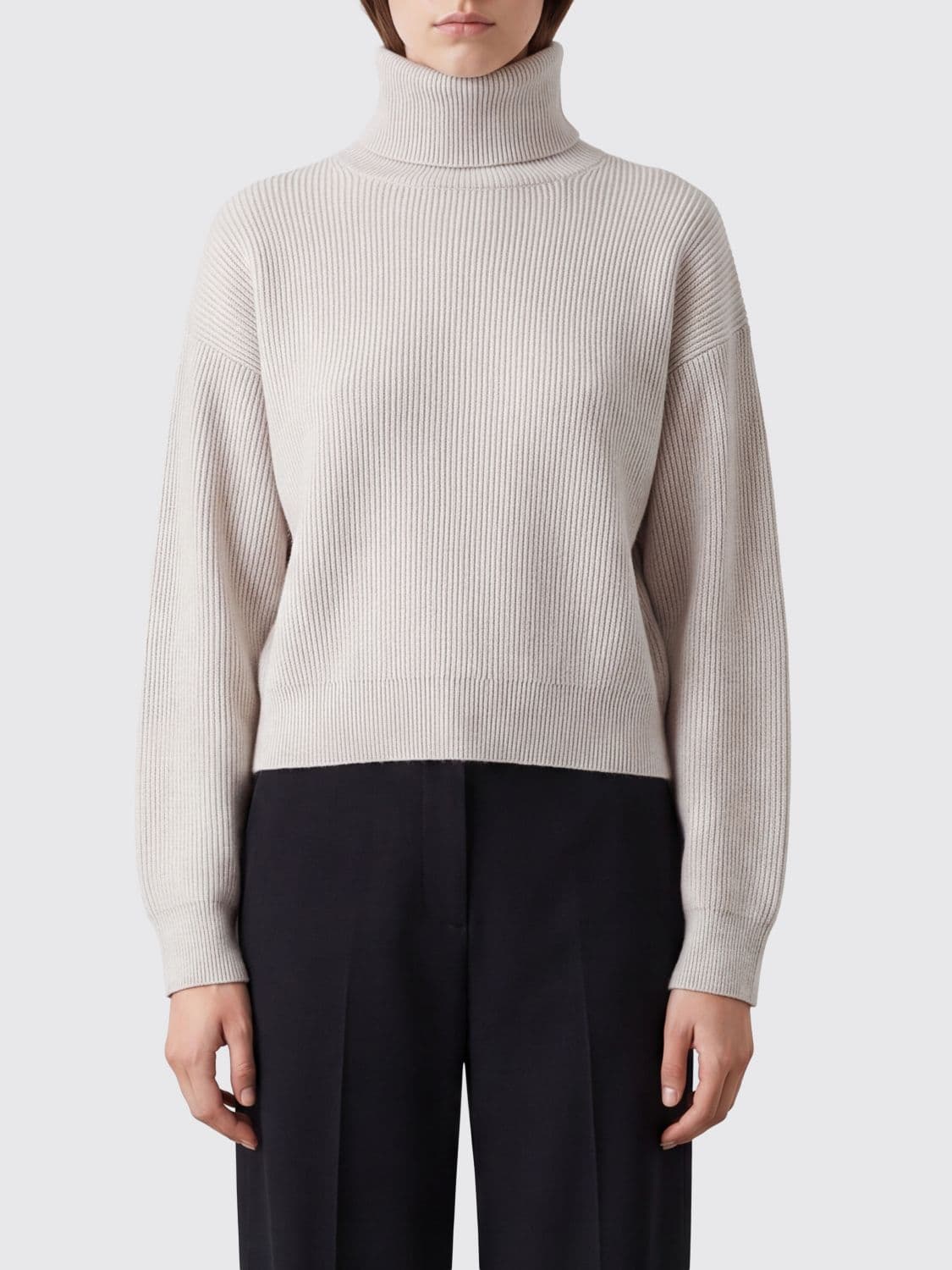 Brunello Cucinelli Relaxed Fit Turtleneck Jumper in Virgin Wool, Cashmere and Silk