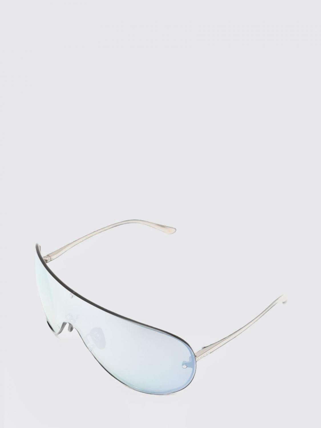 Gucci Aviator-Style Shield Sunglasses in Metal with Engraved Logo