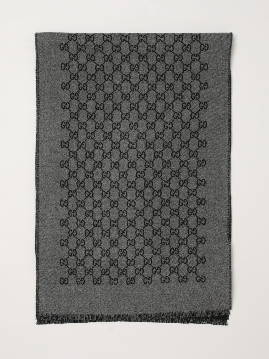 Gucci All-Over Logo Pure Wool Scarf · OS