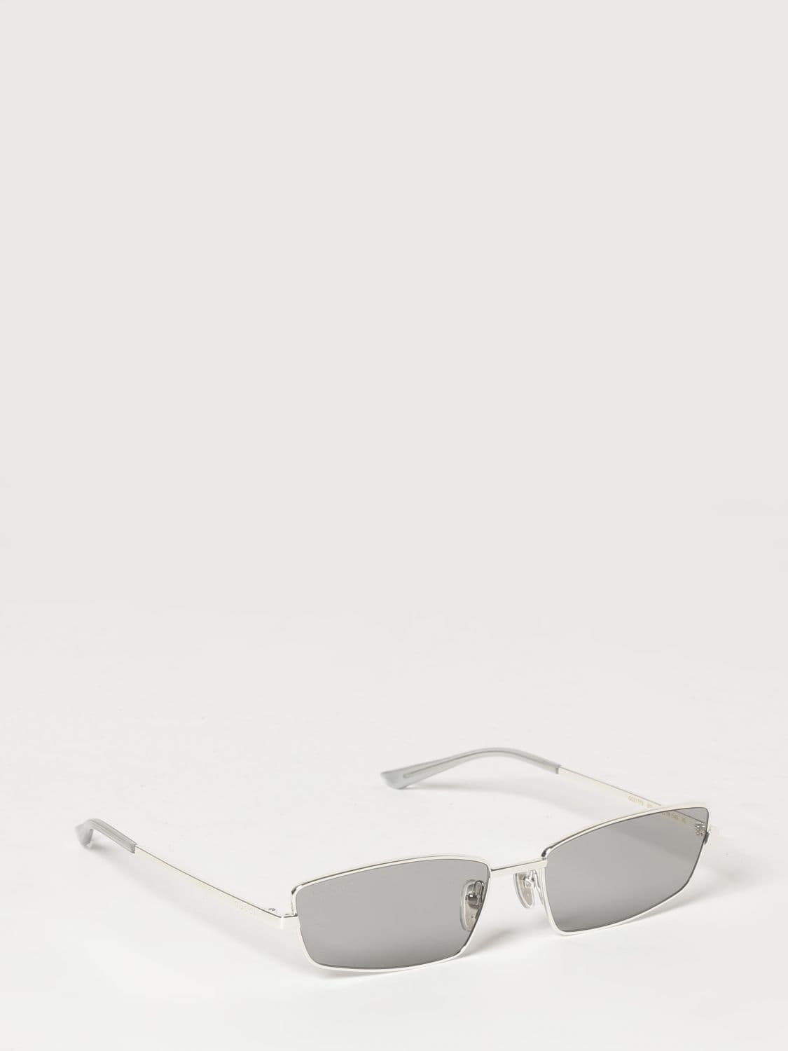 Gucci Engraved-Logo Rectangular Metal Sunglasses · OS
