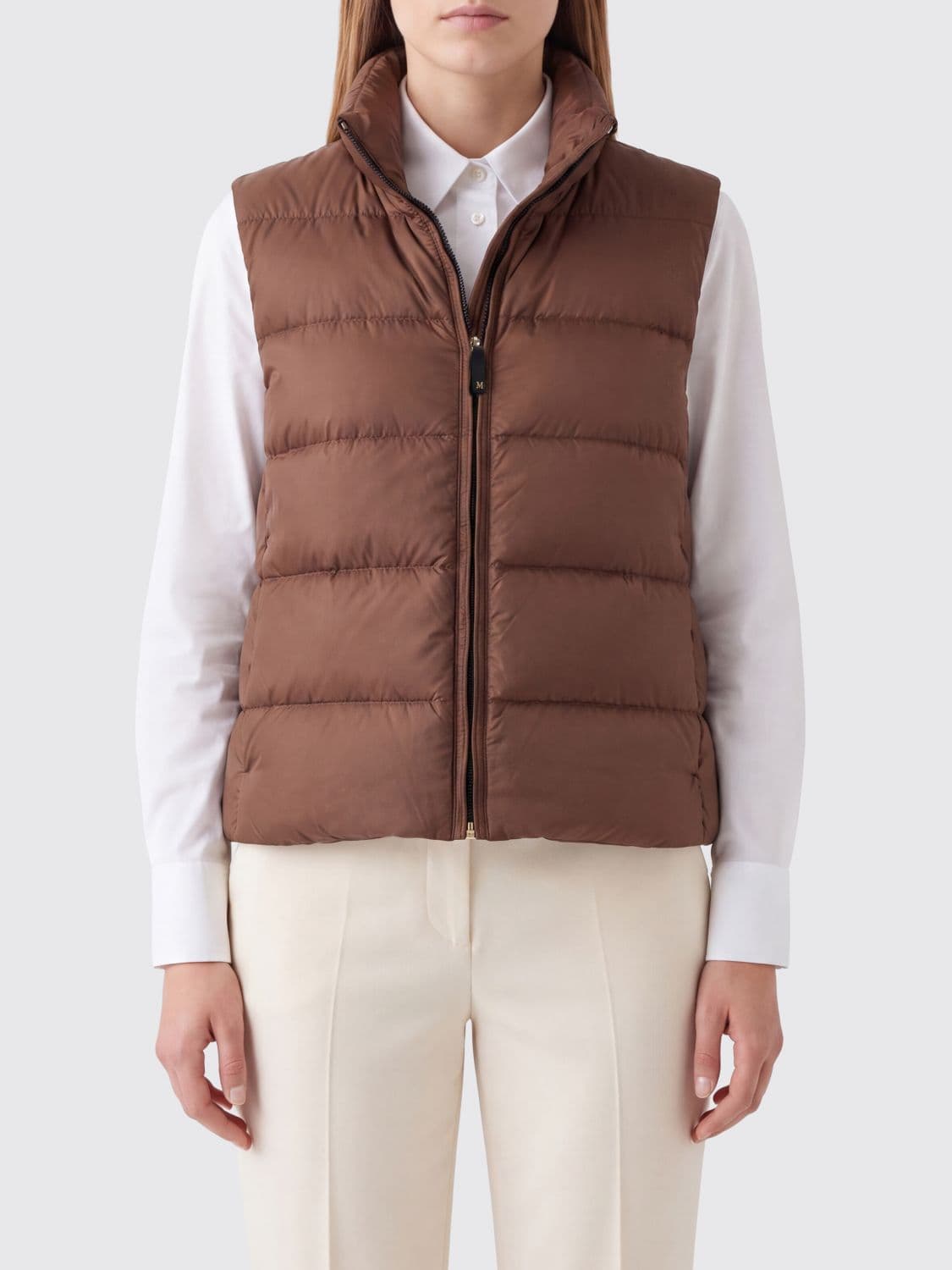 Max Mara The Cube Water-Repellent Quilted Nylon Padded Gilet with High Neck