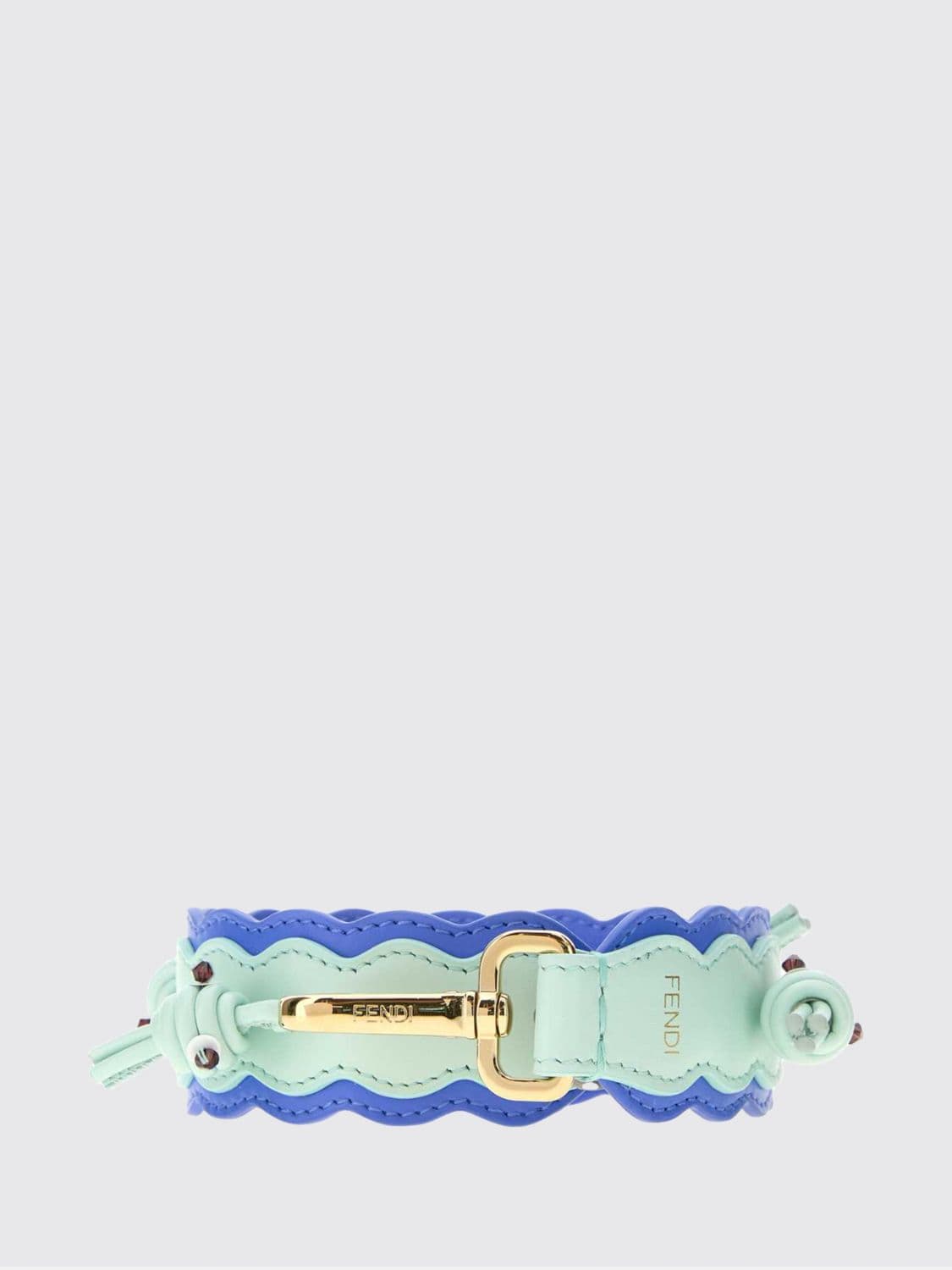 Fendi Knotted Calfskin Shoulder Strap with Lobster Clasp Hooks