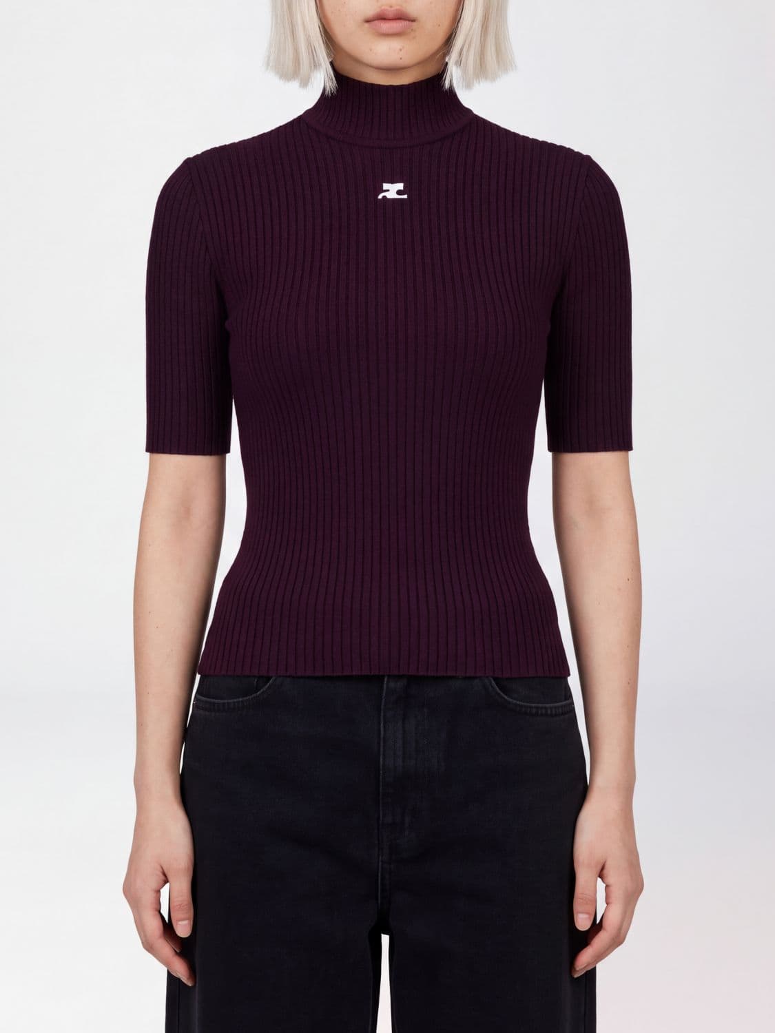 Courrèges Sweater Woman color Burgundy