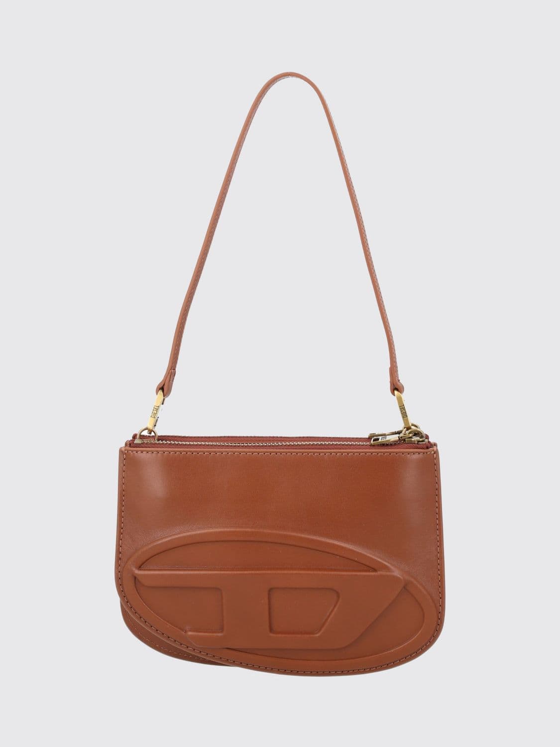 Diesel 1DR Mini Smooth Leather Shoulder Bag with Oval D Logo Plaque · OS