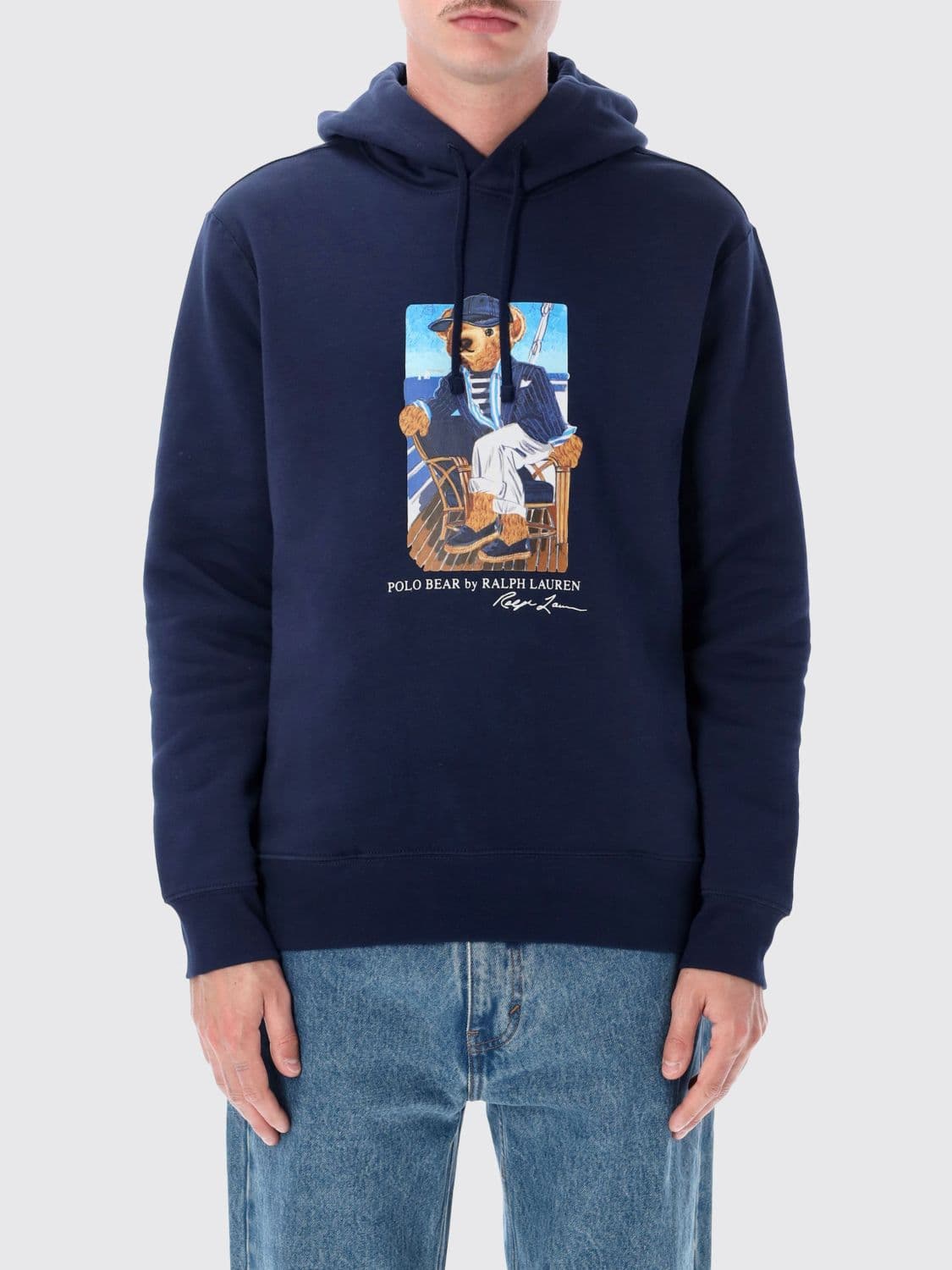 Polo Ralph Lauren Cotton Hoodie with Polo Bear Print · XL