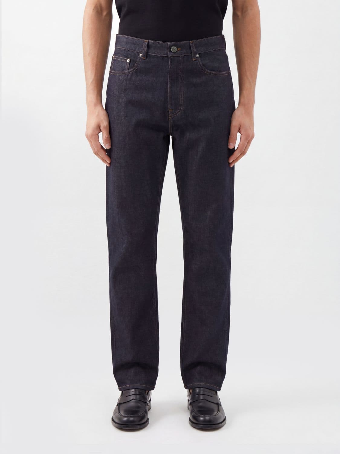 Jw Anderson Mid-Rise Straight-Leg Jeans in Cotton Denim