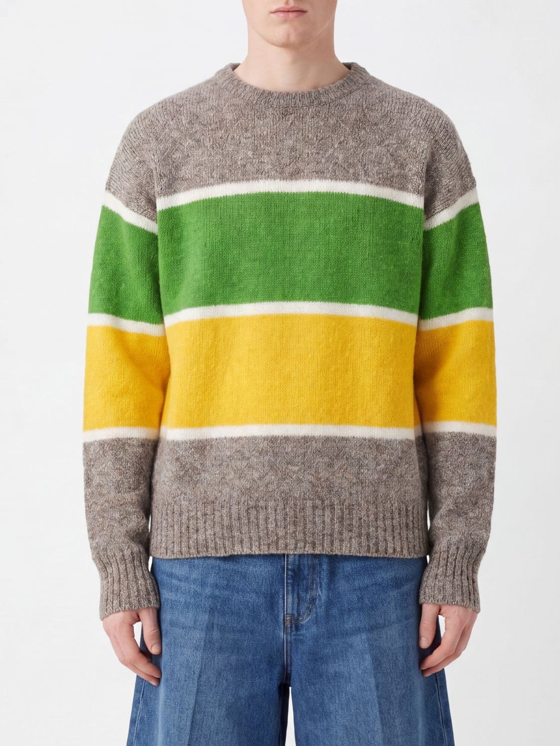 Jw Anderson Striped Lambswool Relaxed Fit Jumper · L