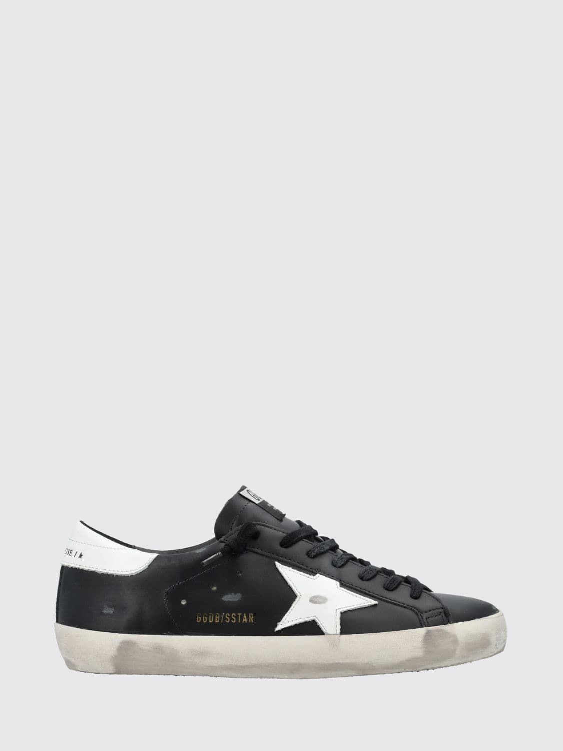 Golden Goose Super-Star Men's Distressed-Effect Calfskin Leather Sneakers