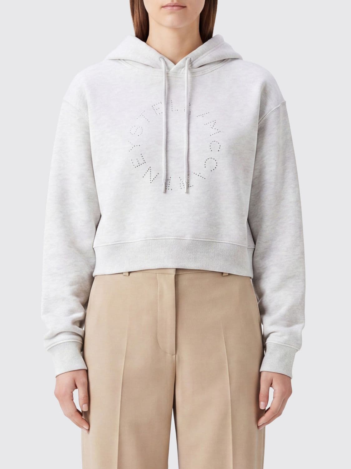 Stella Mccartney Cotton Hoodie with Tone-on-Tone Logo