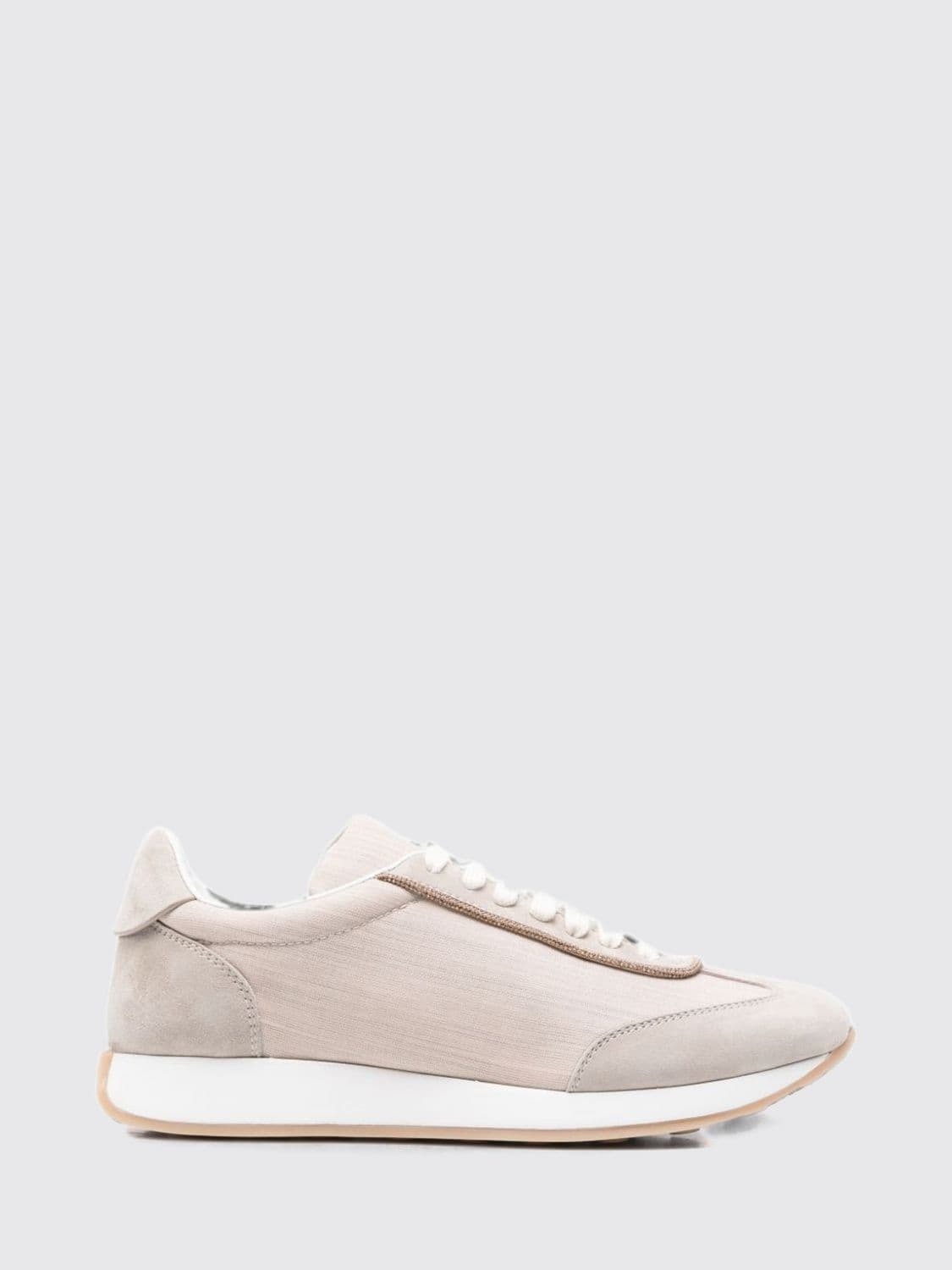 Fabiana Filippi Bi-colour Low Top Canvas and Suede Sneakers