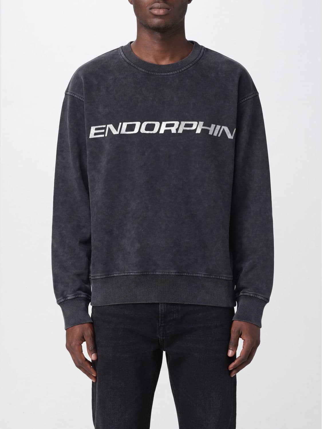 Msgm Men's Relaxed Fit Crewneck Sweatshirt in Cotton with Slogan Print