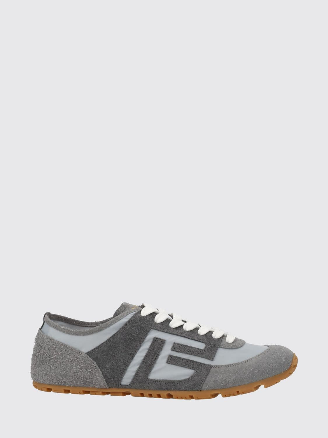 Balmain Racer 45 Low-Top Trainers in Leather and Suede with PB Monogram