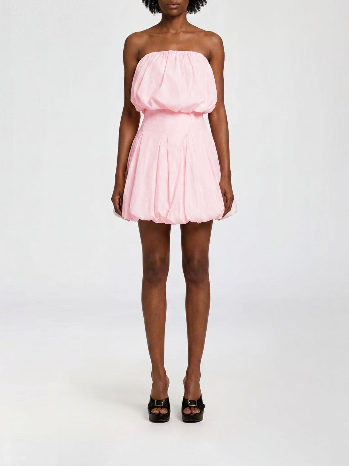 Magda Butrym Draped Off-the-Shoulder Cotton Mini Dress · 38