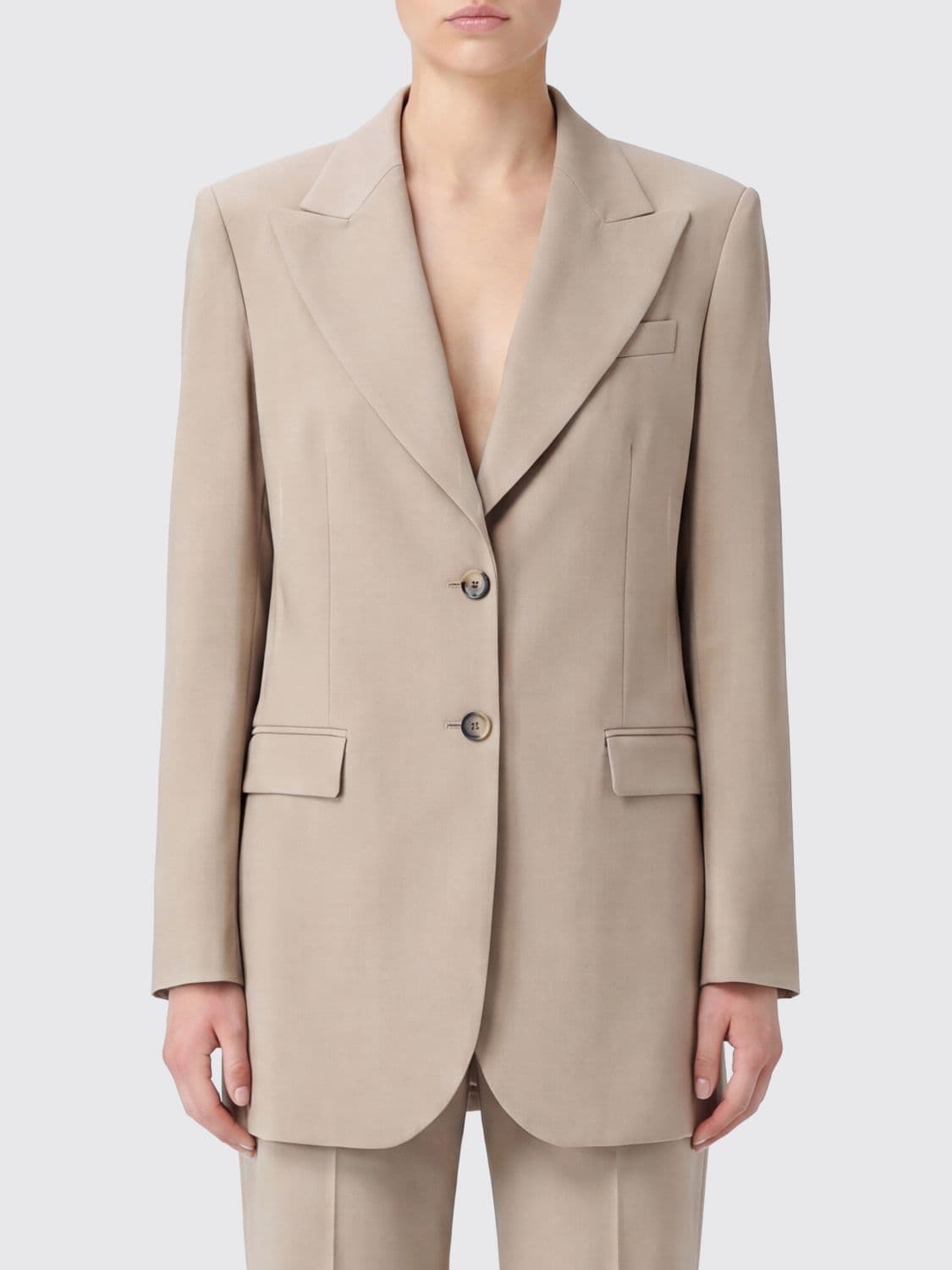Pt Torino Single-Breasted Wool Blazer with Peak Lapels