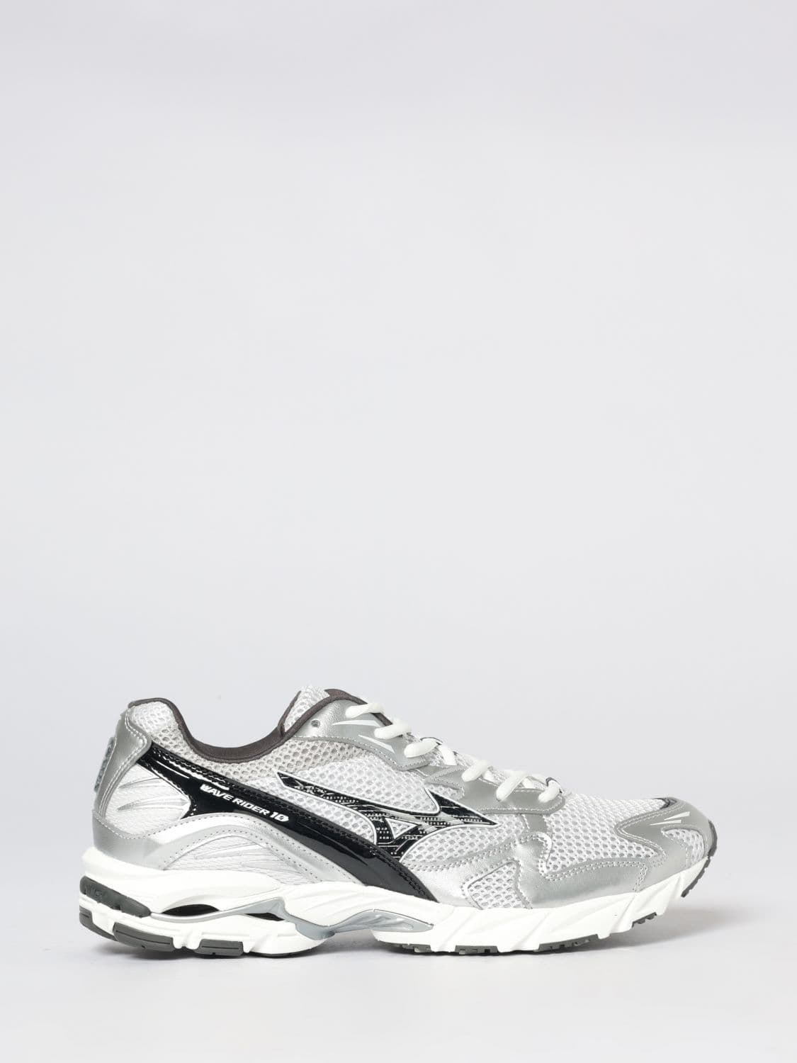 Mizuno Wave Rider 10 Low-Top Mesh Sneakers with Serrated Rubber Sole