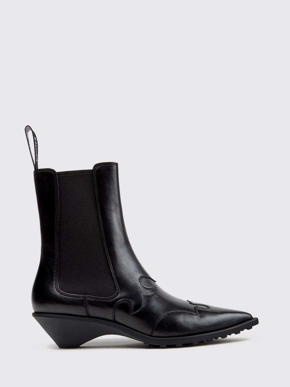 Camper Anita Smooth Leather Chelsea Ankle Boots with Sculptural Low Heel