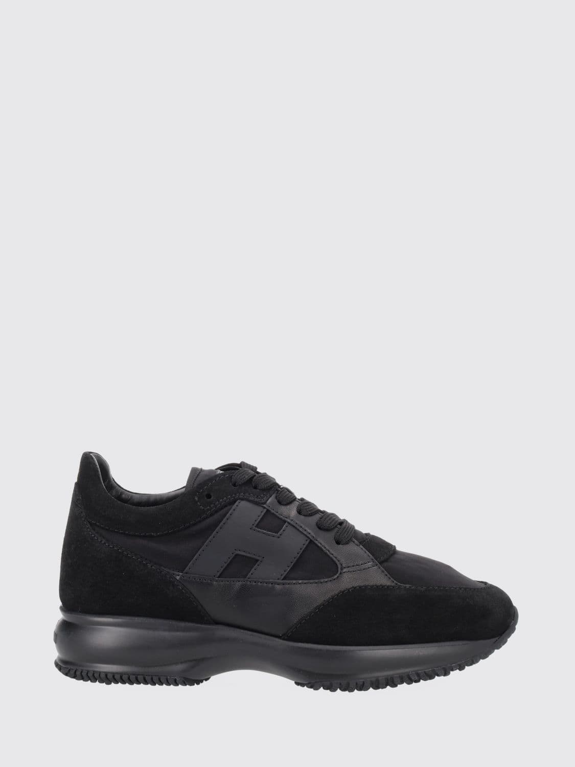 Hogan Interactive Nylon and Suede Sneakers with H Logo