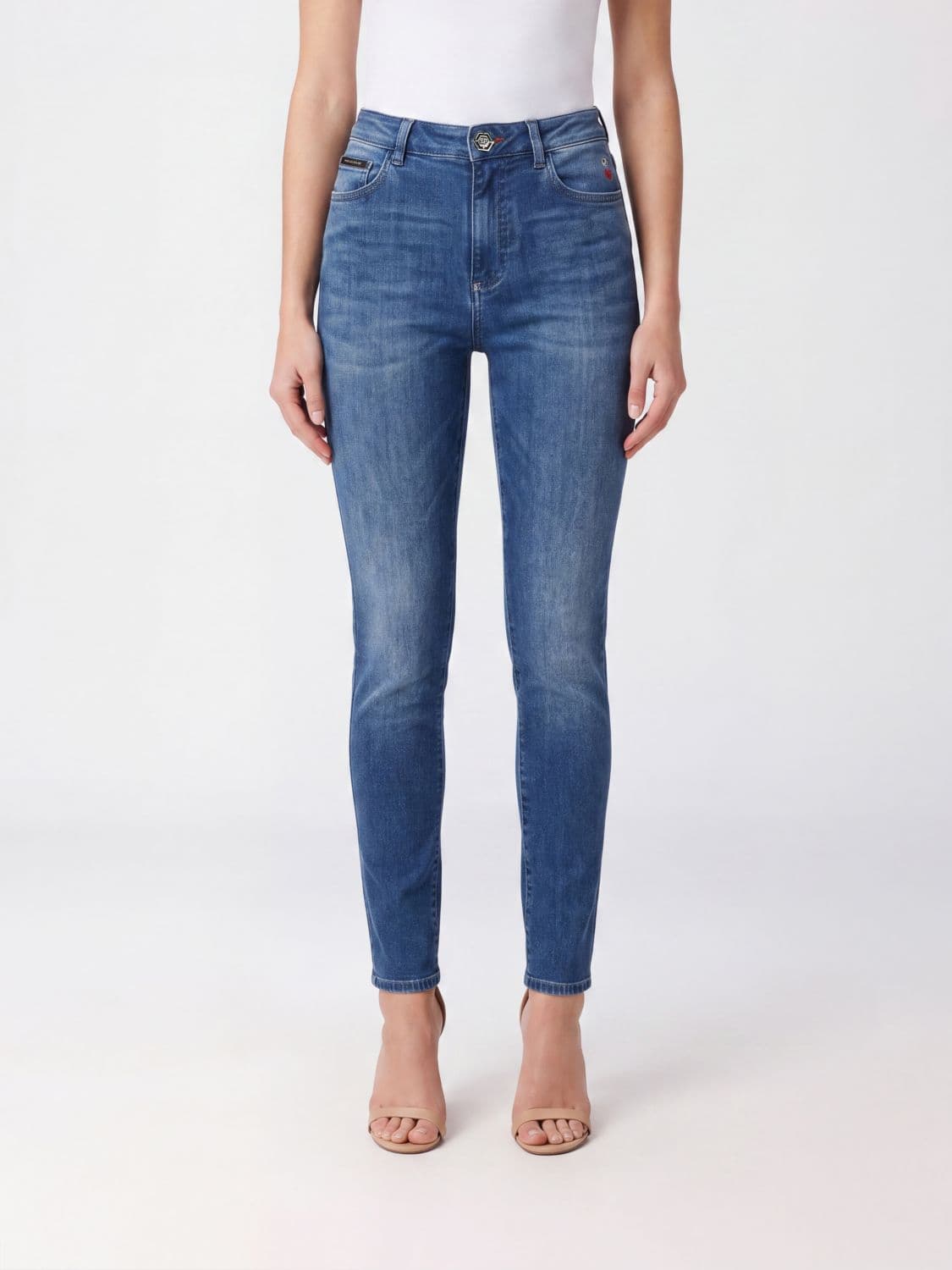 Philipp Plein High-Waisted Skinny Jeans in Five-Pocket Stretch Denim