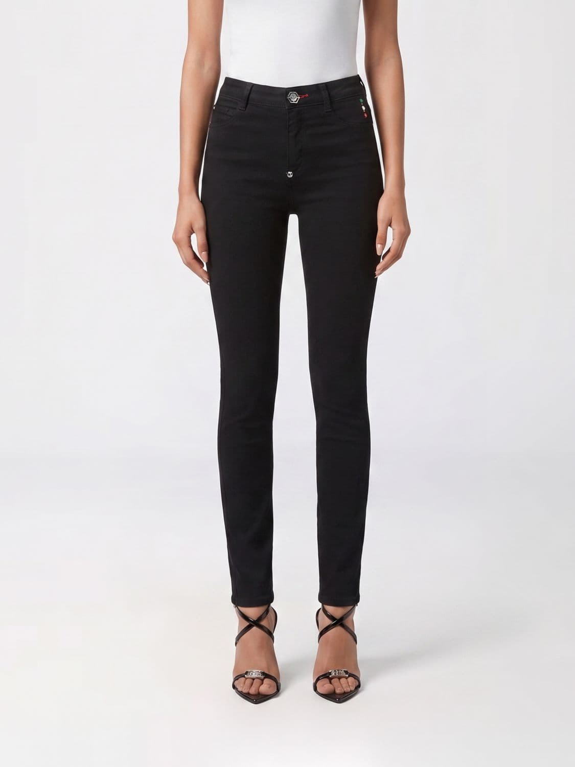 Philipp Plein High-Waisted Skinny Jeans in Five-Pocket Stretch Denim