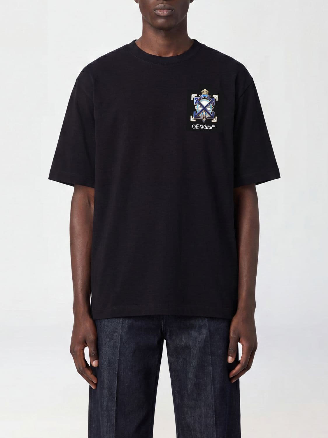 Off-White Jewel Arrow Skate Cotton T-shirt with Rear Logo · XL