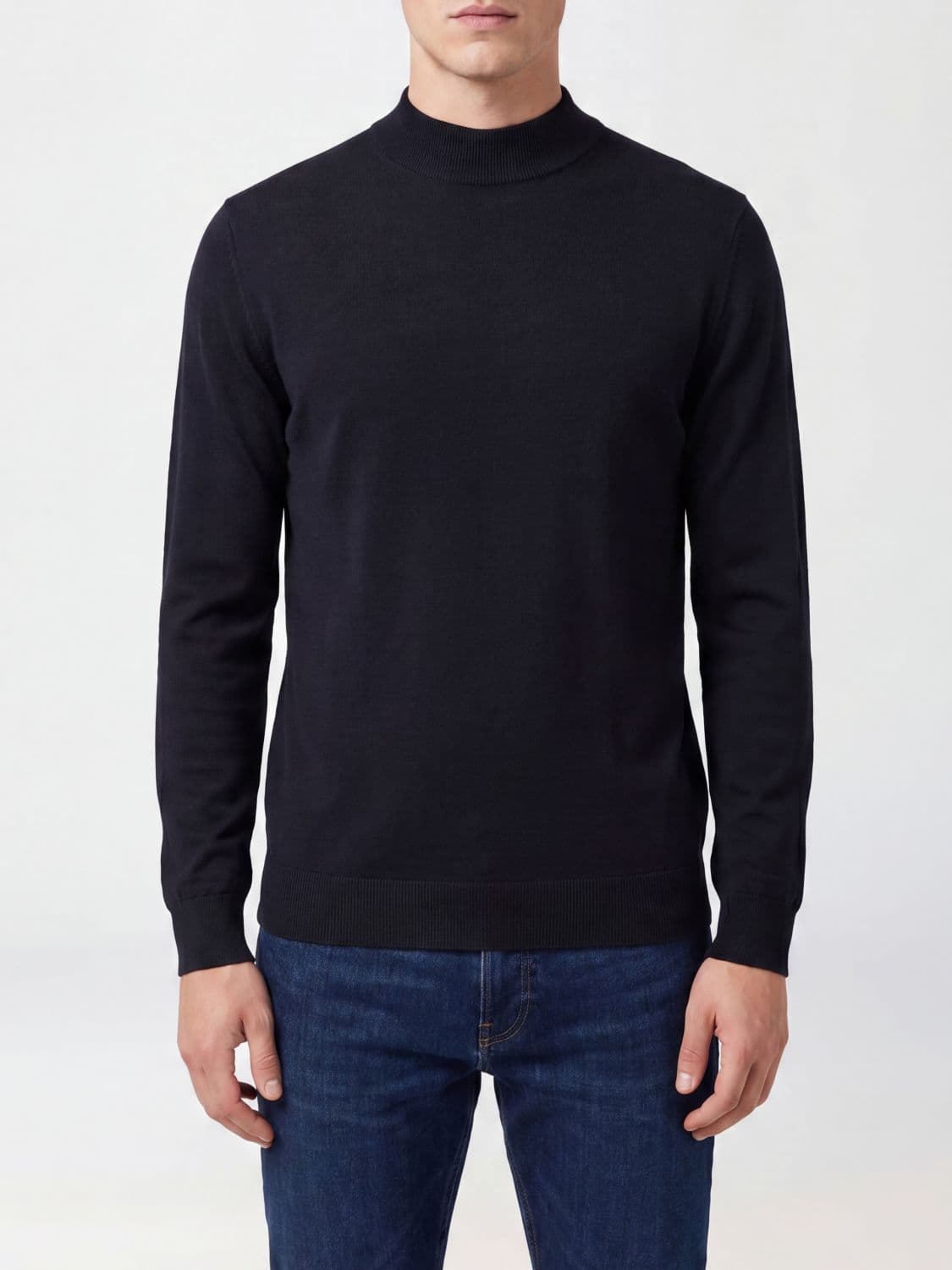 's Max Mara Wool and Cotton Blend Crewneck Jumper with Long Sleeves