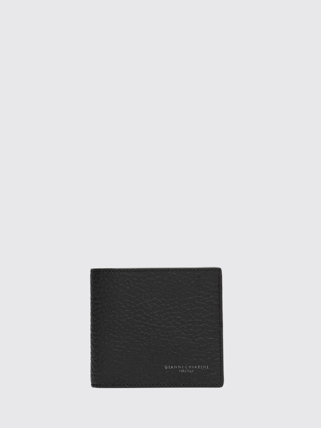 Gianni Chiarini Pebbled Leather Bifold Wallet with Logo Lettering